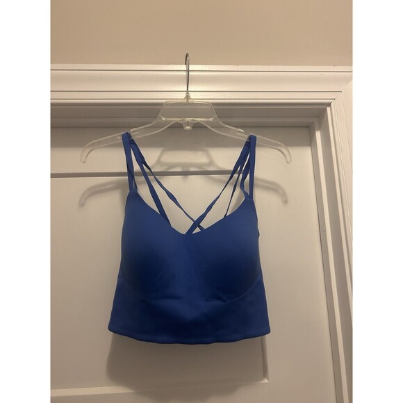 OFFLINE By Aerie Real Me Hold Up Sports Bra XL Most Support Blue Strappy Lined - Picture 1 of 5